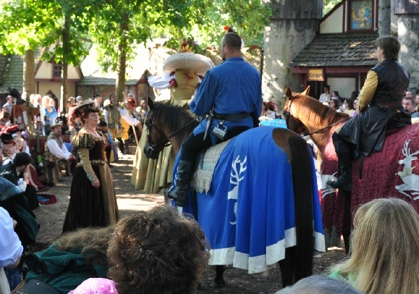 RoundTable Production's jousting horses at the Michigan Renaissance Festival