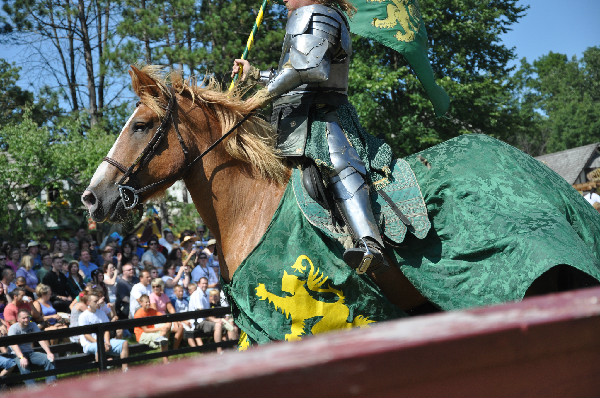 RoundTable Production's jousting horses at the Michigan Renaissance Festival