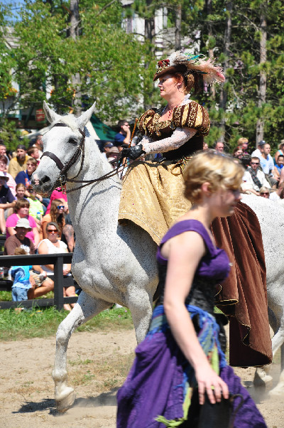 RoundTable Production's jousting horses at the Michigan Renaissance Festival