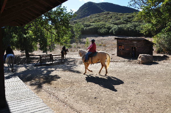 trail riders at Paramount Ranch in California