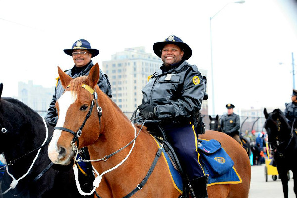 Detroit mounted police, an equestrian police unit