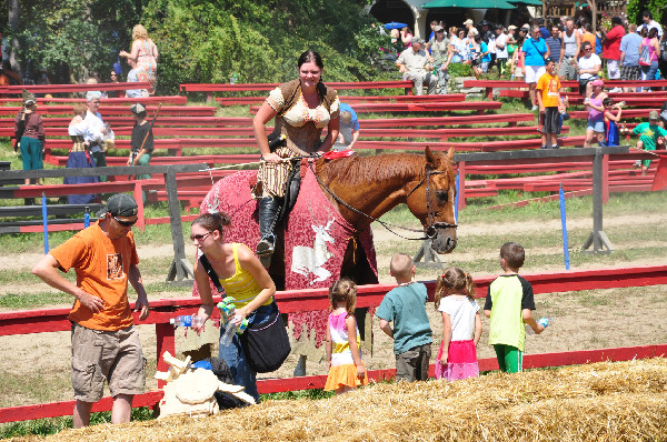 RoundTable Production's jousting horses at the Michigan Renaissance Festival