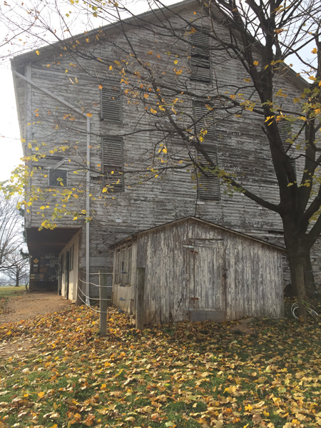 before photo of bank barn taken before restoration 