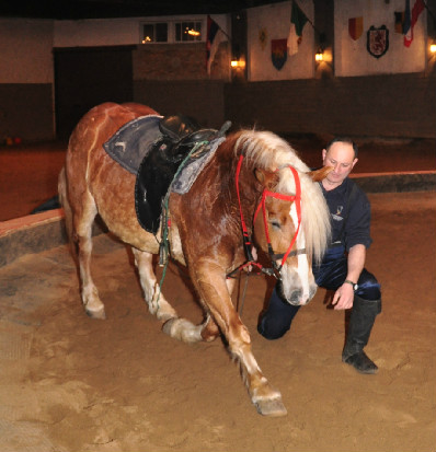 Omar Chinibekov and Bubba perform a bow