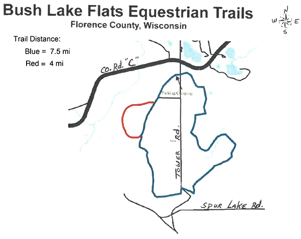 Bush Lake Flats Equestrian Trails Map