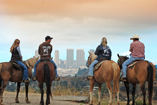 Horse ride through Griffith Park in the Hollywood Hills of California