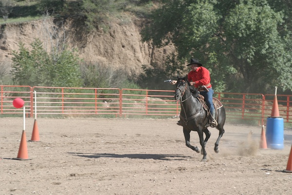 Cowboy mounted shooting