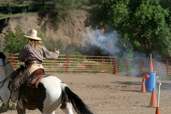Cowboy mounted shooting