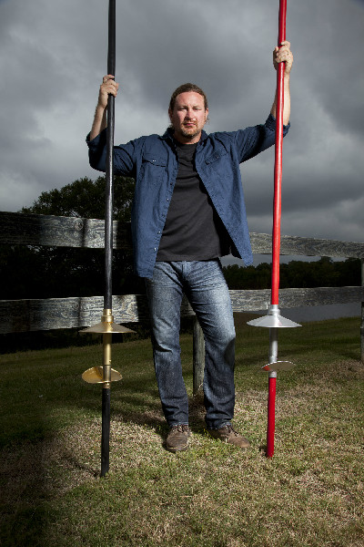 Shane Adams, host and producer of the History Channel show Full Metal Jousting