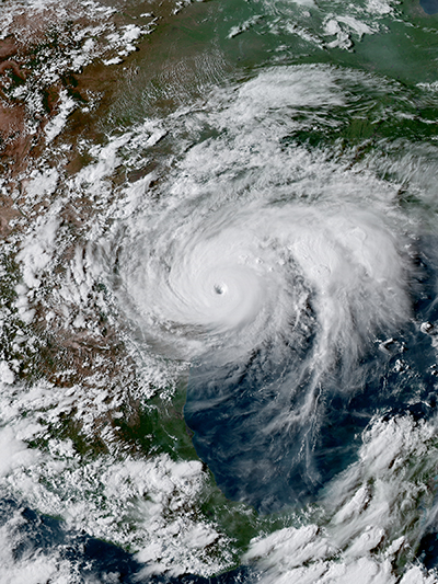 hurricane harvey seen from space