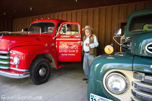 Owner Karl Weber collection of classic trucks is a familiar sight at the ranch