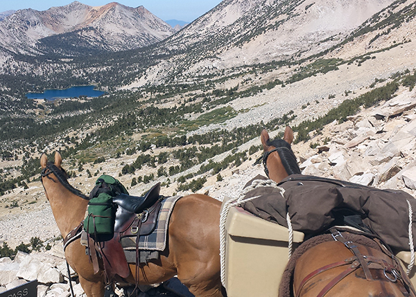 Kearsarge Pass is in the Sierra in southern California horseback