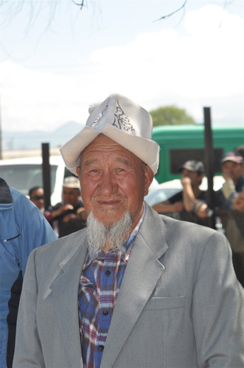 Kyrghyz spectator Bishkek hippodrome horse event