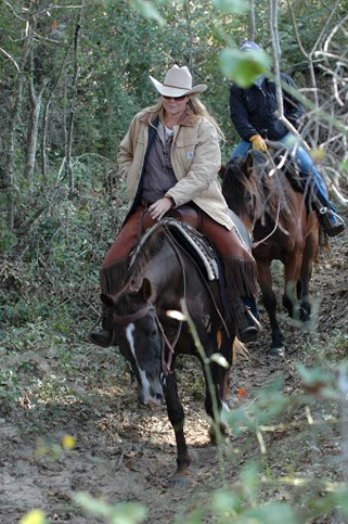 California native, Neely Walker enjoying the scenery of Louisiana trails