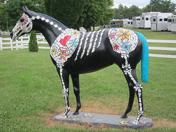 painted horse statue at virginia horse center 