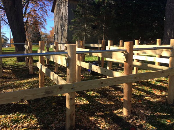 Palmyra corrals from the side wisconsin horse trails