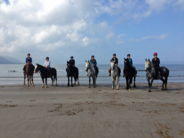 Horses and Riders Rossbeigh Beach Ireland