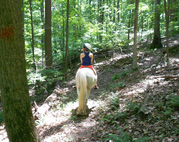 Trail Riding Rocky Gorge Trail in Maryland