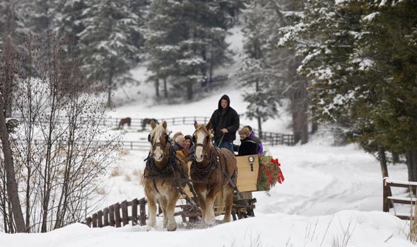 Bar W Guest Ranch sleigh ride