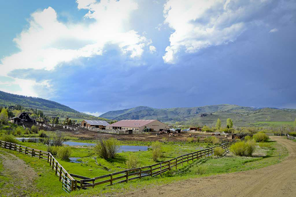 scenic overall of c lazy u ranch in granby colorado