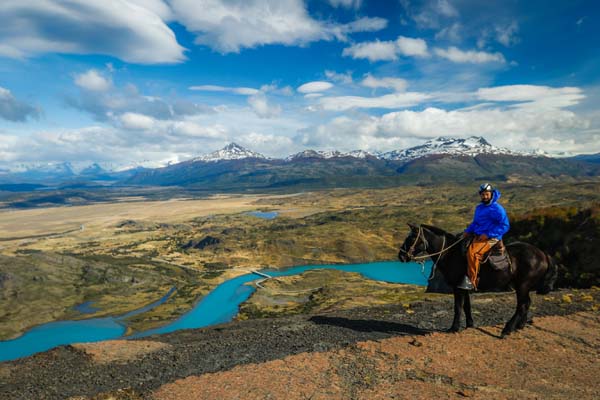 Horseback Riding Turquoise Lakes Patagonia