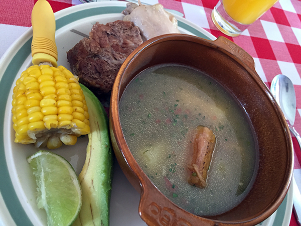 Colombia cilantro Ajiaco soup