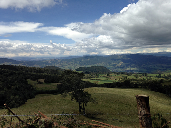 Colombia countryside views horseback