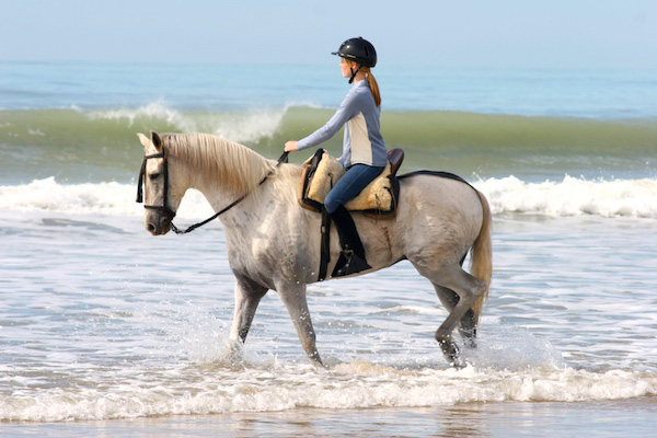 Spain beach riding