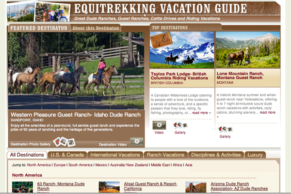 equitrekking vacation guide