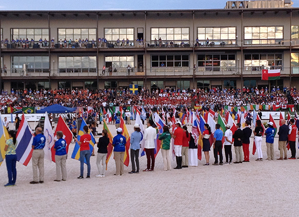 Flags ag WEG 2019 opening ceremonies