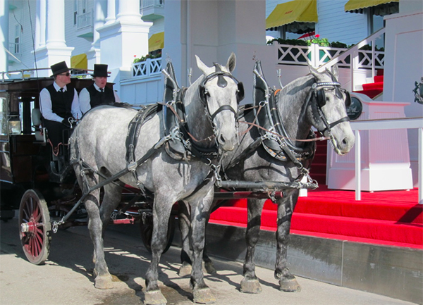Grand Hotel horses Mackinac