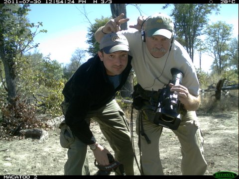 Equitrekking crew on infrared cameras in the Okavango