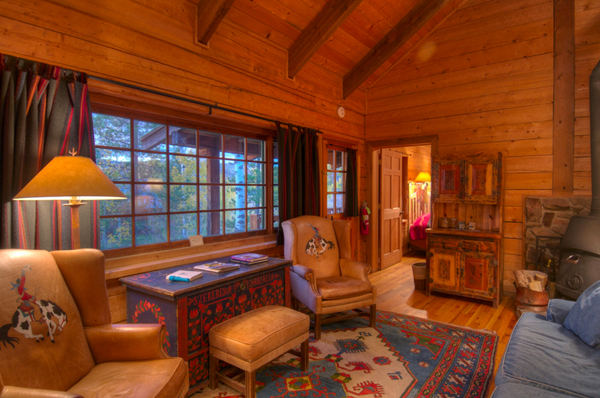 home ranch bunk cabin living room