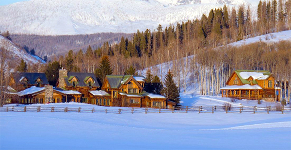 the home ranch in clark colorado in the snow