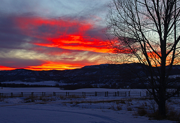 Home Ranch sunset Colorado