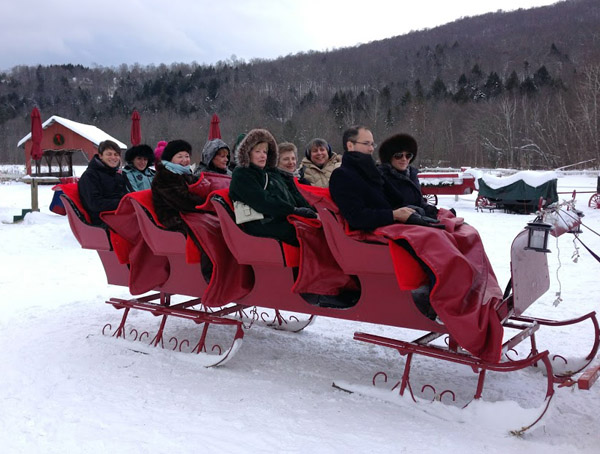 horse drawn sleigh Gentle Giants Vermont