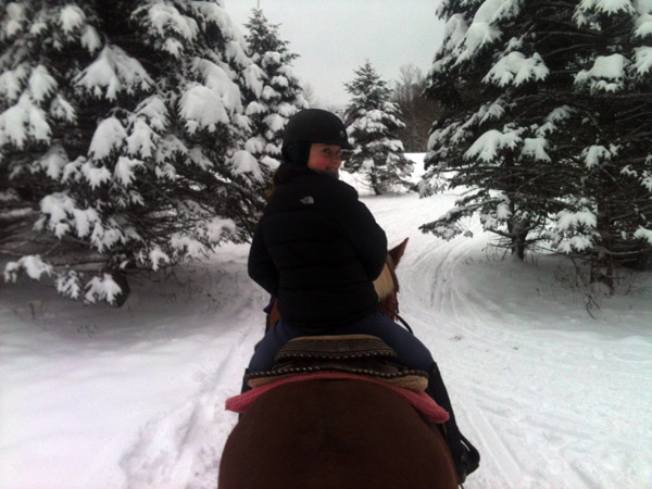 horse riding winter vermont