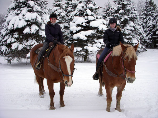 horse riding winter vermont