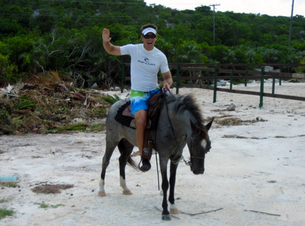 turks and caicos horseback riding beach