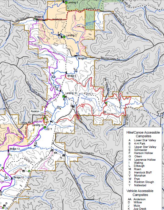 Kickapoo Valley Reserve Horse Trails Map