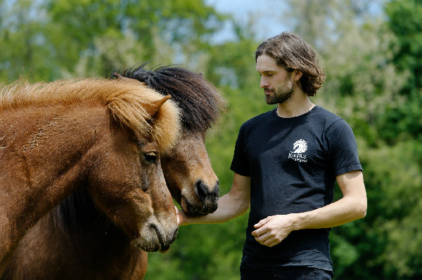 Gudmar Petursson with his Icelandic Horses