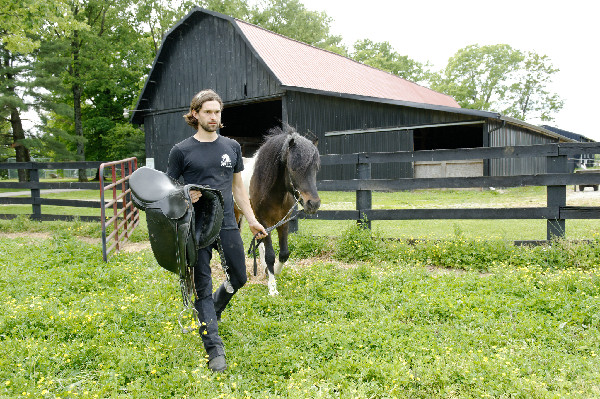 Gudmar Petursson with his Icelandic Horses