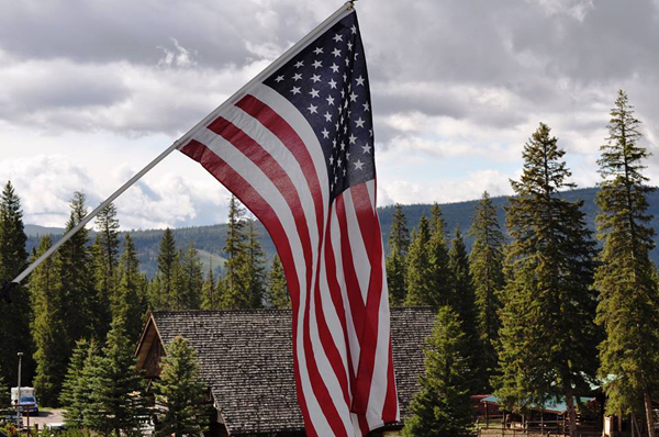 lone mountain guest ranch montana flag