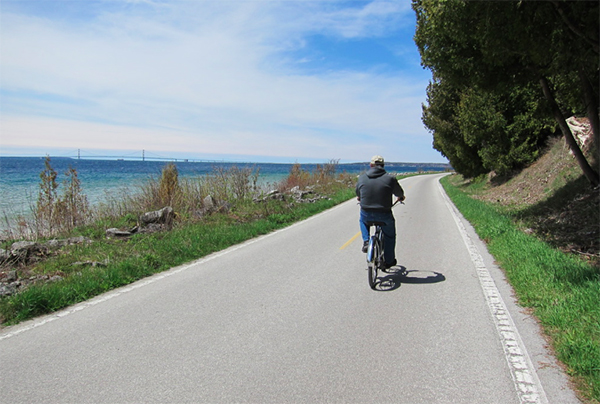 Mackinac biking Michigan