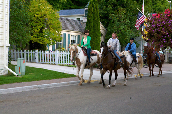 Mackinac Island horse riding with Cindy's Stables