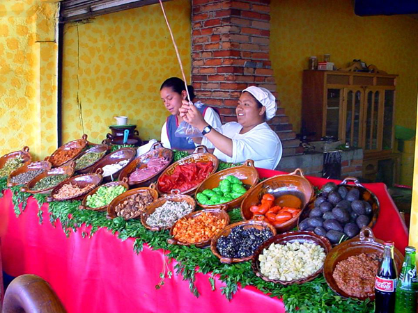 local color and culture in our local market in Jilotepec mexico