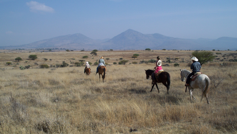 Trail riding at Rancho Las Cascadas