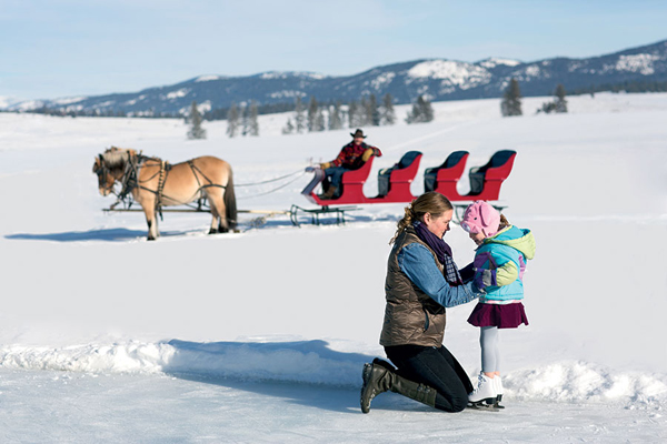 Resort at Paws Up Ice Skating Rink