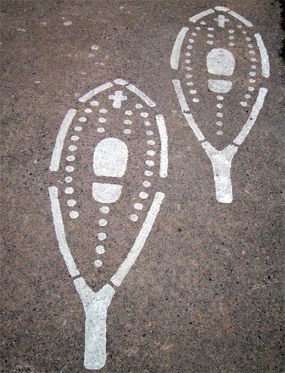Sault Ste Marie footsteps streets snowshoes
