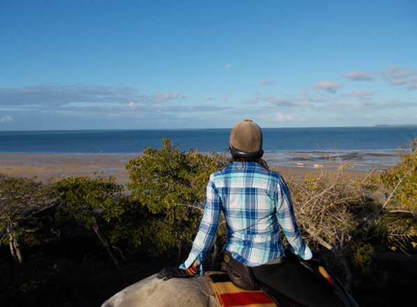 scenic view of indian ocean from horseback 